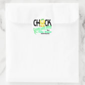 Sticker Rond Maladie coeliaque poussin jaune vert clair 2 (Sac)