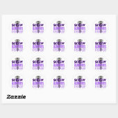 Sticker Rond Maladie d'Alzheimer (Feuille)