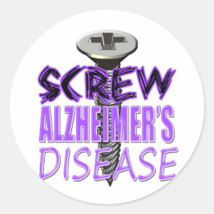Sticker Rond Maladie d'Alzheimer de vis