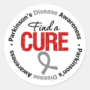 Sticker Rond Maladie de Parkinson TROUVER UN TRAITEMENT