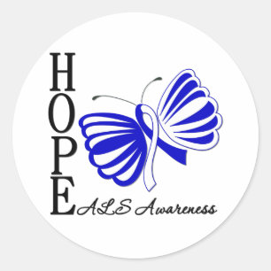 Sticker Rond Maladie du papillon Hope