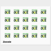 Sticker Rond Maladie Du Rein Empêché Avec Le Mauvais Pouc (Feuille)