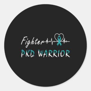 Sticker Rond Maladie du rein Pkd Guerrier de soutien Combattant