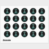 Sticker Rond Maladie du rein Sensibilisation Son combat est mon (Feuille)