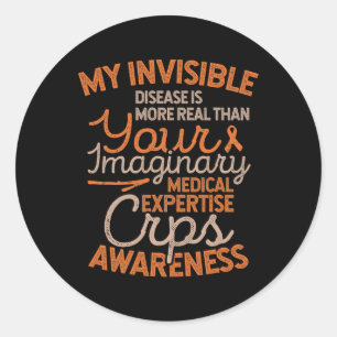 Sticker Rond Maladie invisible Sensibilisation aux DSR
