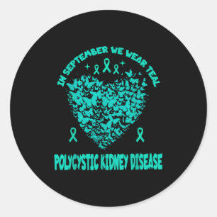 Sticker Rond Maladie polykystique des reins Septembre Nous port