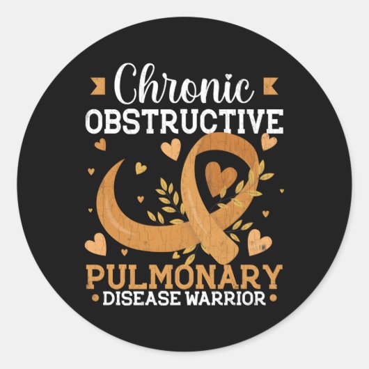 Sticker Rond Maladie pulmonaire obstructive chronique Copd guer (Devant)