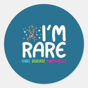 Sticker Rond Maladie Rare Rare Sensibilisation Rare