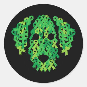 Sticker Rond Maladie Rénale Santé Mentale Scoliose Ruban Awar