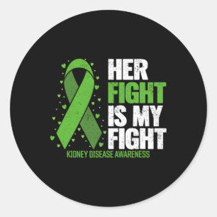 Sticker Rond Maladie Sa lutte Mon combat Défenseurs de la malad