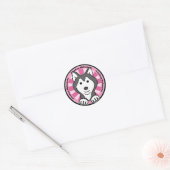 Sticker Rond Malamute d'Alaska (Enveloppe)