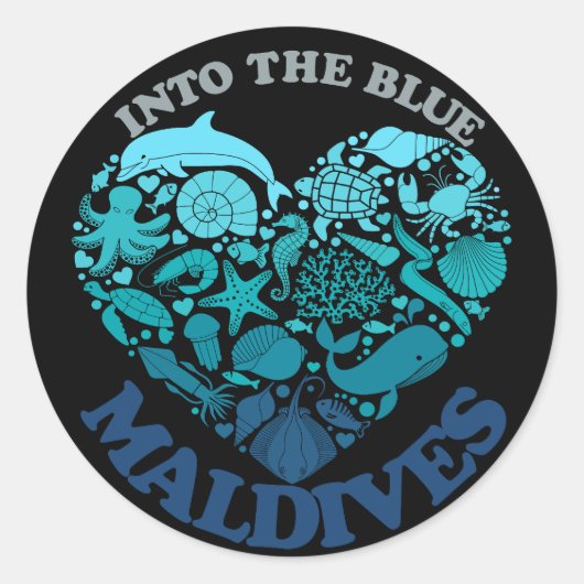 STICKER ROND MALDIVES (Devant)