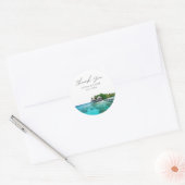 Sticker Rond Maldives Wedding Favor Photo Merci (Enveloppe)