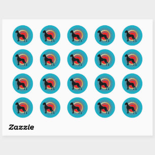 Sticker Rond mâle Dogue allemand