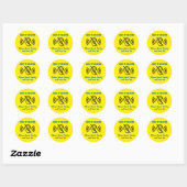 Sticker Rond Malentendant - Jaune (Feuille)