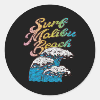 Sticker Rond Malibu Beach