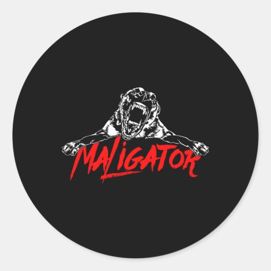 Sticker Rond Maligator Belgique Malinois Hund (Devant)