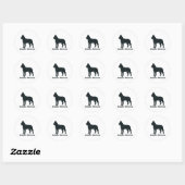 Sticker Rond Malinois belge (Feuille)