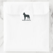 Sticker Rond Malinois belge (Sac)