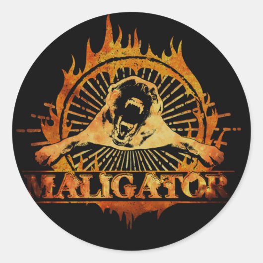 Sticker Rond Malinois - Berger belge -Mechelaar -Maligator (Devant)