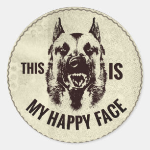 Sticker Rond Malinois - Berger belge -Mechelaar -Maligator