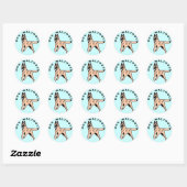 Sticker Rond malinois courrant (Feuille)