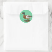 Sticker Rond Mallard Duck (Sac)