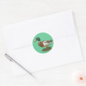 Sticker Rond Mallard Duck (Enveloppe)