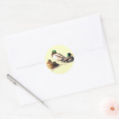 Sticker Rond Mallard Ducks (Enveloppe)