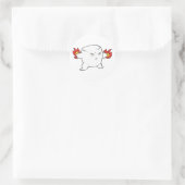 Sticker Rond malvais marshmallow grillé drôle (Sac)