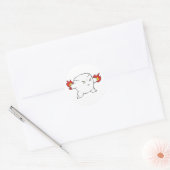 Sticker Rond malvais marshmallow grillé drôle (Enveloppe)