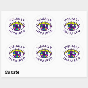 Sticker Rond Malvoyants Faible Vision Perdre la conscience aveu