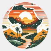 Sticker Rond Mama Africa (Devant)