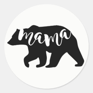 Sticker Rond Mama Bear