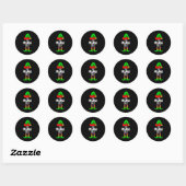 Sticker Rond Mama Elf Matching Family Christmas Women  (Feuille)