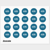 Sticker Rond Mama Est 1960 Mom D Mothers Day Ized  (Feuille)