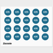 Sticker Rond Mama Est 2001 Mom D Mothers Day Ized  (Feuille)