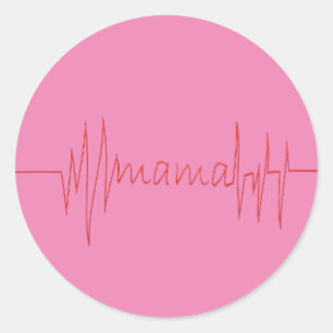 Sticker Rond Mama love cadeau de la fête des mères pour le meil