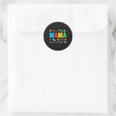 Sticker Rond Mama Master Builder Blocs de briques Blocs Funny M (Sac)