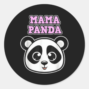 Sticker Rond Mama Panda Pour Et Les Mères Panda