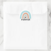 Sticker Rond Mama Rainbow Blue Peach (Sac)
