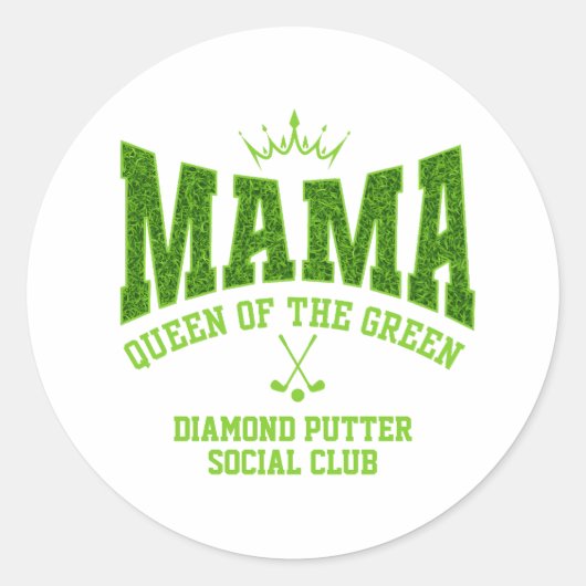 Sticker Rond MAMA REEN DU GREEN Women's Golf (Devant)