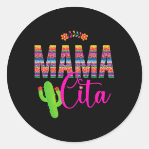 Sticker Rond Mamacita Cinco De Mayo 5 De Mayo Cactus Fiesta Wom