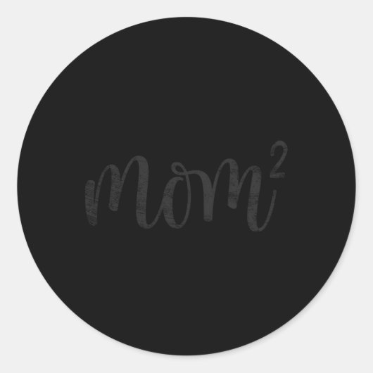 Sticker Rond Maman2 Maman Carrée Mère De Deux Jumeaux Mère Mère (Devant)