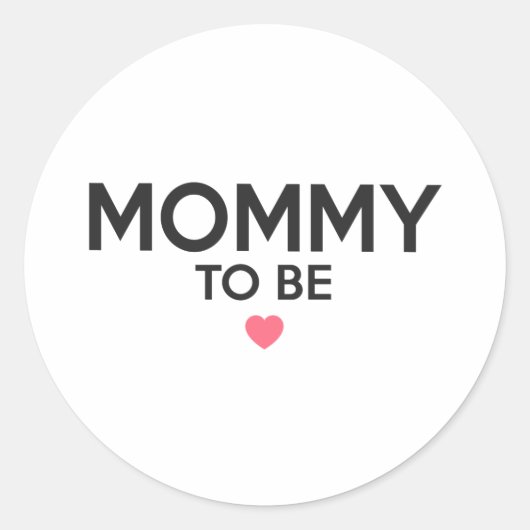 Sticker Rond Maman à être mignonne Imprimer (Devant)
