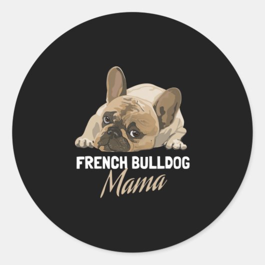 Sticker Rond Maman Amateurs de taureau de chien taureau (Devant)