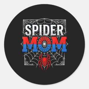 Sticker Rond Maman araignée tenue famille drôle fête des mères