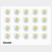 Sticker Rond Maman & Baby Sloth C'est un GARÇON Favoriser Stick (Feuille)