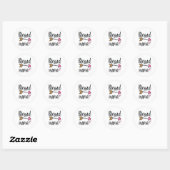 Sticker Rond Maman bénie (Feuille)