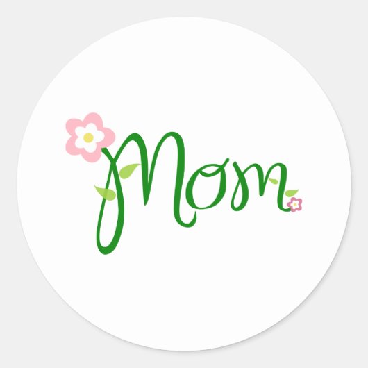 Sticker Rond Maman blanche (Devant)